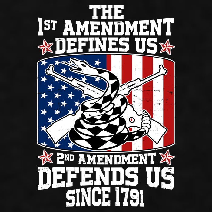 1st Amendment Defines Us 2nd Amendment Defends Us Since 1791 Ladies PosiCharge Tri-Blend Wicking Tank