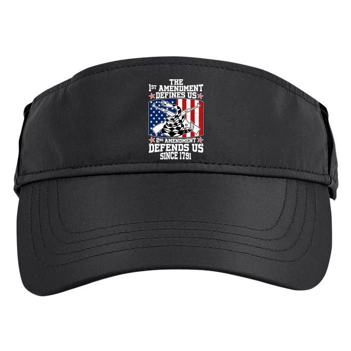 1st Amendment Defines Us 2nd Amendment Defends Us Since 1791 Adult Drive Performance Visor