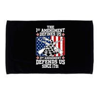 1st Amendment Defines Us 2nd Amendment Defends Us Since 1791 Microfiber Hand Towel