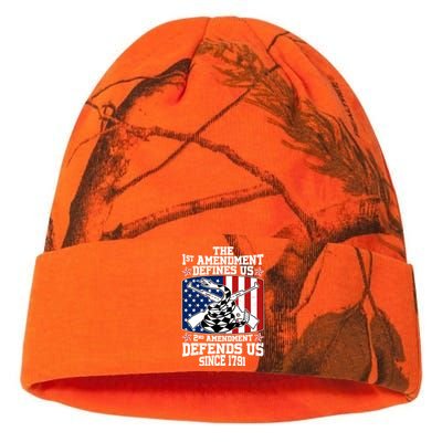 1st Amendment Defines Us 2nd Amendment Defends Us Since 1791 Kati Licensed 12" Camo Beanie