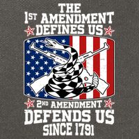 1st Amendment Defines Us 2nd Amendment Defends Us Since 1791 Cotton Canvas Backpack