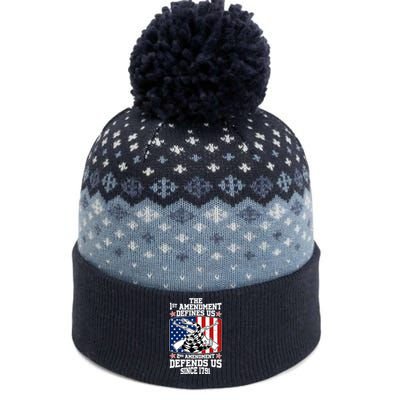 1st Amendment Defines Us 2nd Amendment Defends Us Since 1791 The Baniff Cuffed Pom Beanie