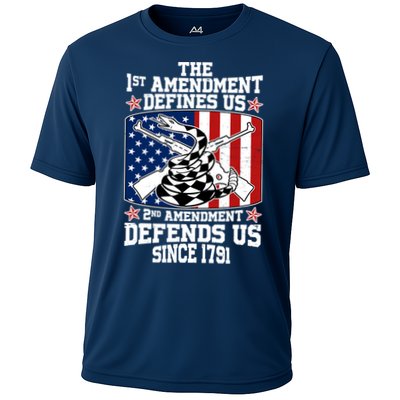 1st Amendment Defines Us 2nd Amendment Defends Us Since 1791 Performance Shirt