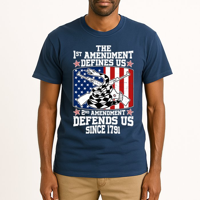 1st Amendment Defines Us 2nd Amendment Defends Us Since 1791 Tall T-Shirt