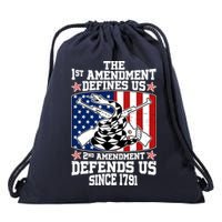 1st Amendment Defines Us 2nd Amendment Defends Us Since 1791 Drawstring Bag