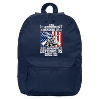 1st Amendment Defines Us 2nd Amendment Defends Us Since 1791 16 in Basic Backpack