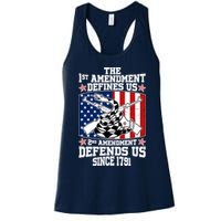 1st Amendment Defines Us 2nd Amendment Defends Us Since 1791 Womens Tank Top
