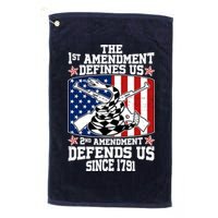 1st Amendment Defines Us 2nd Amendment Defends Us Since 1791 Golf Towel