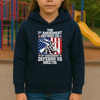 1st Amendment Defines Us 2nd Amendment Defends Us Since 1791 Kids Hoodie