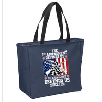 1st Amendment Defines Us 2nd Amendment Defends Us Since 1791 Zip Tote Bag