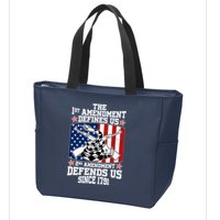 1st Amendment Defines Us 2nd Amendment Defends Us Since 1791 Zip Tote Bag