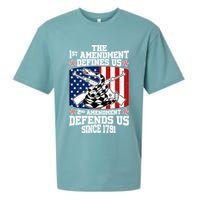 1st Amendment Defines Us 2nd Amendment Defends Us Since 1791 Sueded Cloud Jersey T-Shirt
