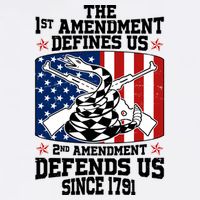 1st Amendment Defines Us 2nd Amendment Defends Us Since 1791 Garment-Dyed Sweatshirt