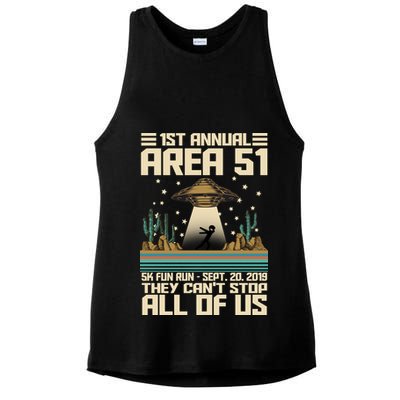 1st Annual Area 51 5k Fun Run Cant Stop Us  Ladies PosiCharge Tri-Blend Wicking Tank