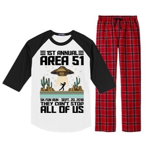 1st Annual Area 51 5k Fun Run Cant Stop Us  Raglan Sleeve Pajama Set