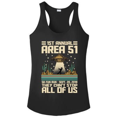 1st Annual Area 51 5k Fun Run Cant Stop Us  Ladies PosiCharge Competitor Racerback Tank