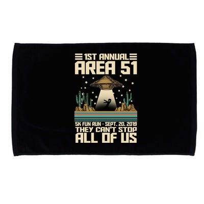1st Annual Area 51 5k Fun Run Cant Stop Us  Microfiber Hand Towel