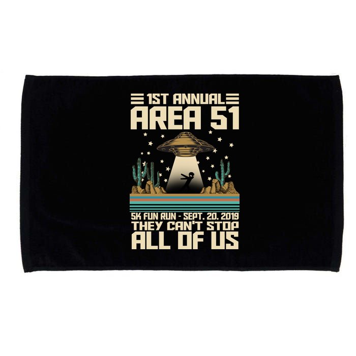 1st Annual Area 51 5k Fun Run Cant Stop Us  Microfiber Hand Towel