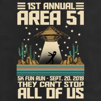 1st Annual Area 51 5k Fun Run Cant Stop Us  Microfiber Hand Towel