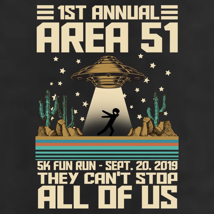 1st Annual Area 51 5k Fun Run Cant Stop Us  Microfiber Hand Towel