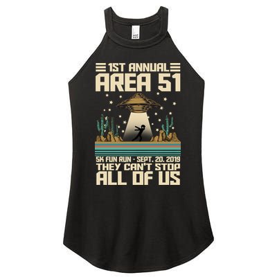 1st Annual Area 51 5k Fun Run Cant Stop Us  Women's Perfect Tri Rocker Tank