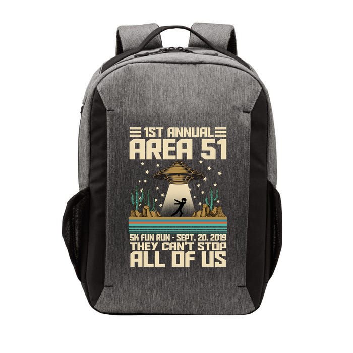 1st Annual Area 51 5k Fun Run Cant Stop Us  Vector Backpack