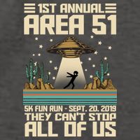1st Annual Area 51 5k Fun Run Cant Stop Us  Vector Backpack