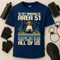 1st Annual Area 51 5k Fun Run Cant Stop Us  Performance Shirt