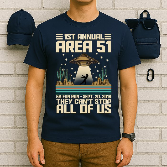1st Annual Area 51 5k Fun Run Cant Stop Us  T-Shirt