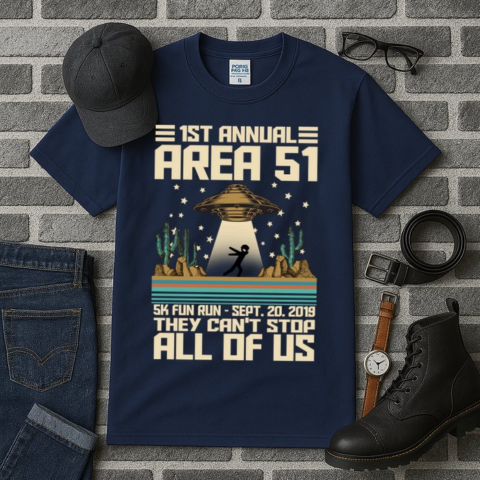1st Annual Area 51 5k Fun Run Cant Stop Us  Tall T-Shirt