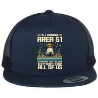 1st Annual Area 51 5k Fun Run Cant Stop Us  Flat Bill Trucker Hat