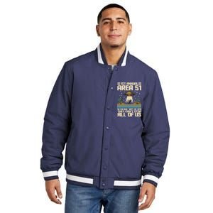 1st Annual Area 51 5k Fun Run Cant Stop Us  Insulated Varsity Jacket