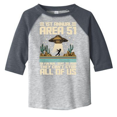 1st Annual Area 51 5k Fun Run Cant Stop Us  Toddler Fine Jersey T-Shirt