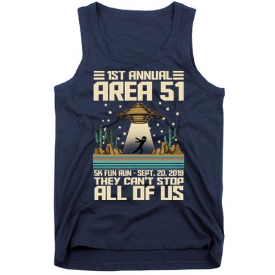 1st Annual Area 51 5k Fun Run Cant Stop Us  Tank Top