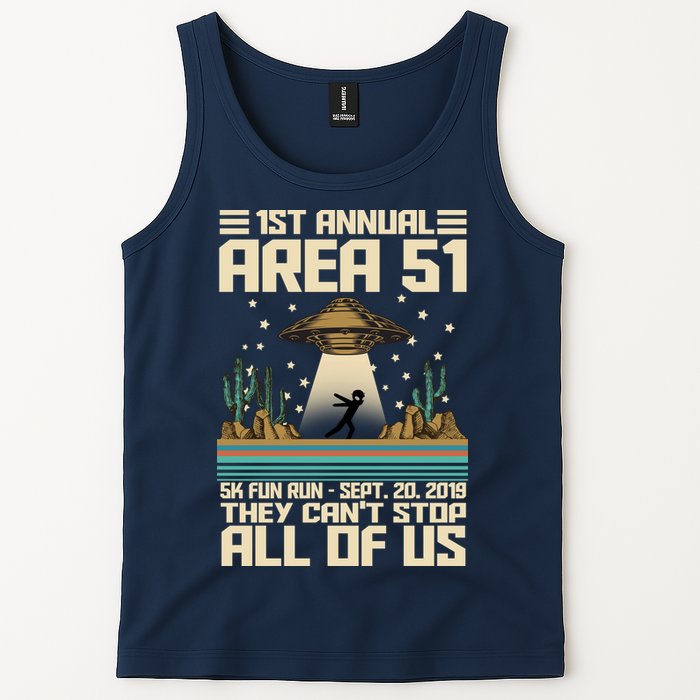 1st Annual Area 51 5k Fun Run Cant Stop Us  Tank Top