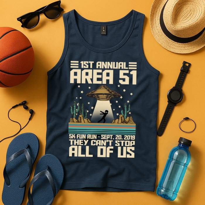 1st Annual Area 51 5k Fun Run Cant Stop Us  Tank Top