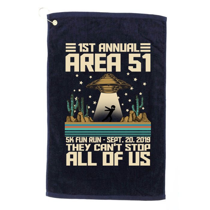1st Annual Area 51 5k Fun Run Cant Stop Us  Golf Towel