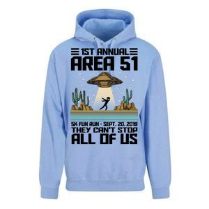 1st Annual Area 51 5k Fun Run Cant Stop Us  Unisex Surf Hoodie