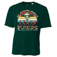 1st Annual Area 51 5K Fun Run Funny Retro Alien Cooling Performance Crew T-Shirt