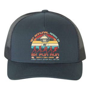 1st Annual Area 51 5K Fun Run Funny Retro Alien Yupoong Adult 5-Panel Trucker Hat