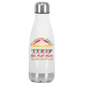 1st Annual Area 51 5K Fun Run Funny Retro Alien Stainless Steel Insulated Water Bottle