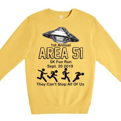 1st Annual Area 51 Fun Run Sept. 20, 2019 Premium Crewneck Sweatshirt