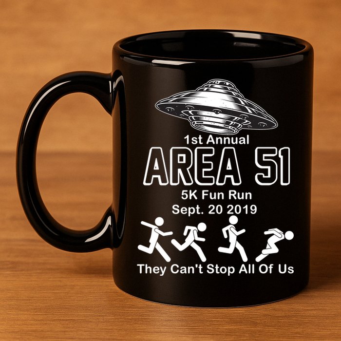 1st Annual Area 51 Fun Run Sept. 20, 2019 11oz C Handle Ceramic Mug