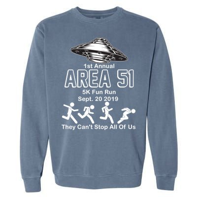 1st Annual Area 51 Fun Run Sept. 20, 2019 Garment-Dyed Sweatshirt