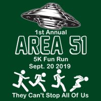 1st Annual Area 51 Fun Run Sept. 20, 2019 Cooling Performance Crew T-Shirt