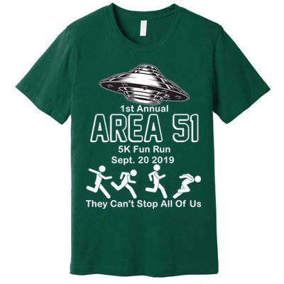 1st Annual Area 51 Fun Run Sept. 20, 2019 Premium T-Shirt