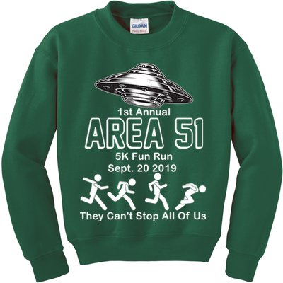 1st Annual Area 51 Fun Run Sept. 20, 2019 Kids Sweatshirt