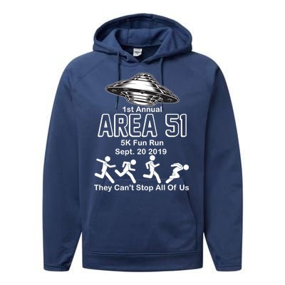 1st Annual Area 51 Fun Run Sept. 20, 2019 Performance Fleece Hoodie