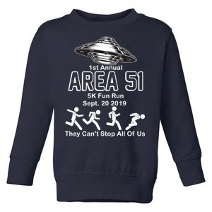 1st Annual Area 51 Fun Run Sept. 20, 2019 Toddler Sweatshirt