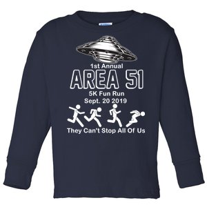 1st Annual Area 51 Fun Run Sept. 20, 2019 Toddler Long Sleeve Shirt